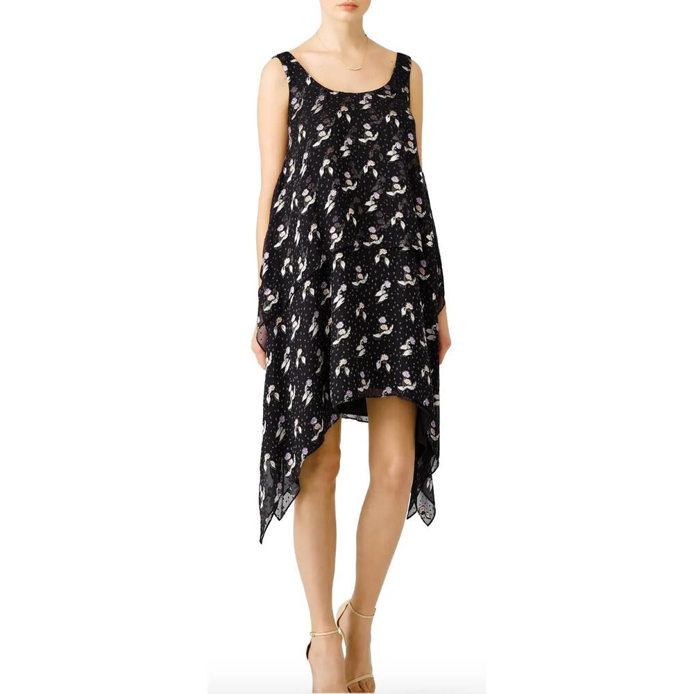 Opening Ceremony Black Gestures Burnout Handkerchief Dress Sleeveless 8 - Picture 5 of 11